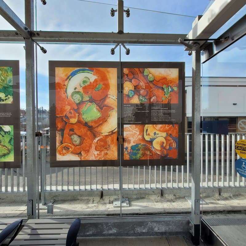 Detail of Salsa & Sauerkraut installation panels